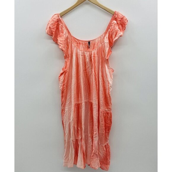 Raviya Womens Plus Size 0X Pigment-Wash Off-The-Shoulder Dress Swim Cover-Up $54 - Picture 2 of 7